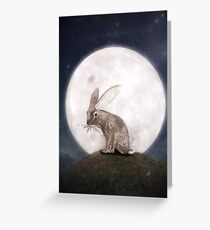 Night Rabbit Greeting Card