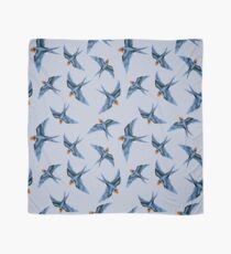 Swallows in Blue on Stormy Grey Scarf