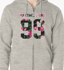 Martinez Twins - Colorful Flowers Zipped Hoodie