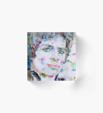 RUDOLF NUREYEV watercolor portrait Acrylic Block