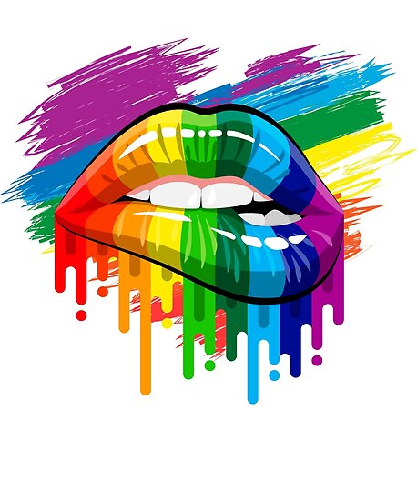 Download "proud Rainbow Lips Pride" Posters by bestdesign4u | Redbubble