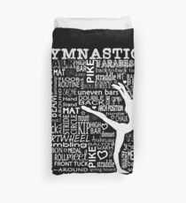 Gymnastics Typography Shirt Duvet Cover