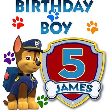 paw patrol birthday shirt boy