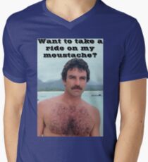 Selleck Moustache Ride Men's V-Neck T-Shirt