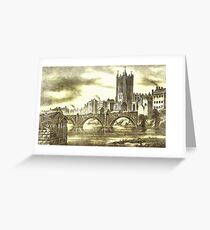A View of Old Manchester in the 19th century (includes video) Greeting Card