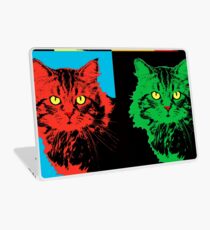 CAT POP ART yellow red green Laptop Skin