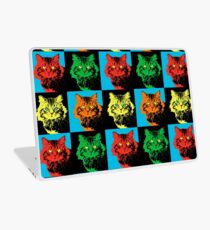 CAT POP ART YELLOW RED GREEN Laptop Skin