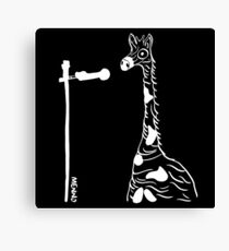 Menno de Giraf Wit Canvas Print