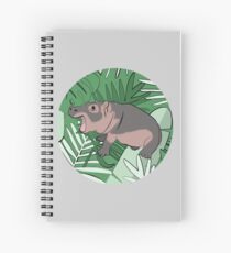 Fiona the Hippo Tropical Background Spiral Notebook