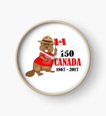 Proudly Canadian Beaver 150 Anniversary Clock