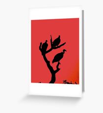 A magical vulture sunset Greeting Card