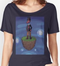 Pixel art octopus on flying island Women's Relaxed Fit T-Shirt
