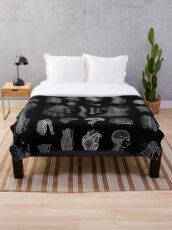 Vintage Anatomy Print Throw Blanket