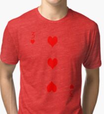 3 of Hearts Tri-blend T-Shirt