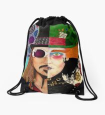 Johnny Depp Zeichen-Collage Turnbeutel