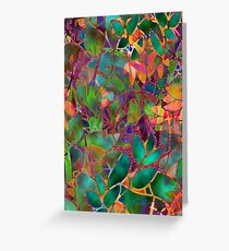 Floral Abstract Stained Glass G176 Greeting Card