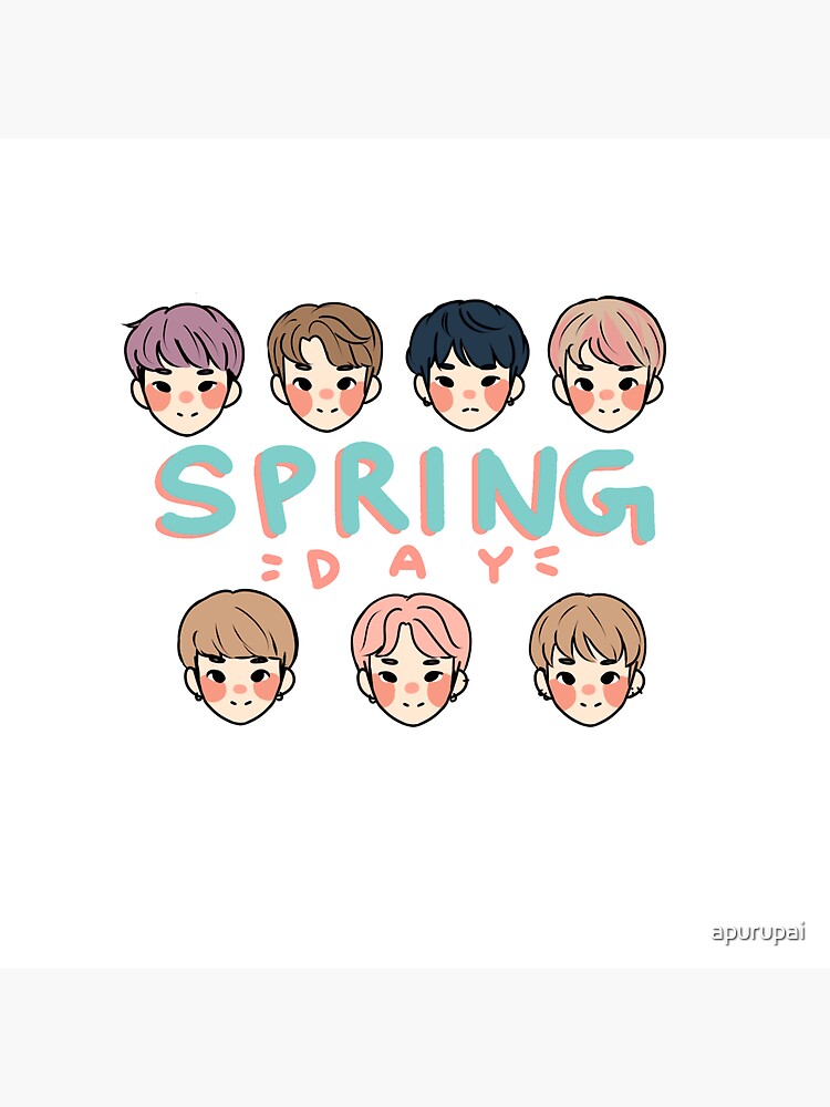 64+ Bts Spring Day Embroidery PNG JPG