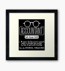 Accountant Definition Shirt Framed Print