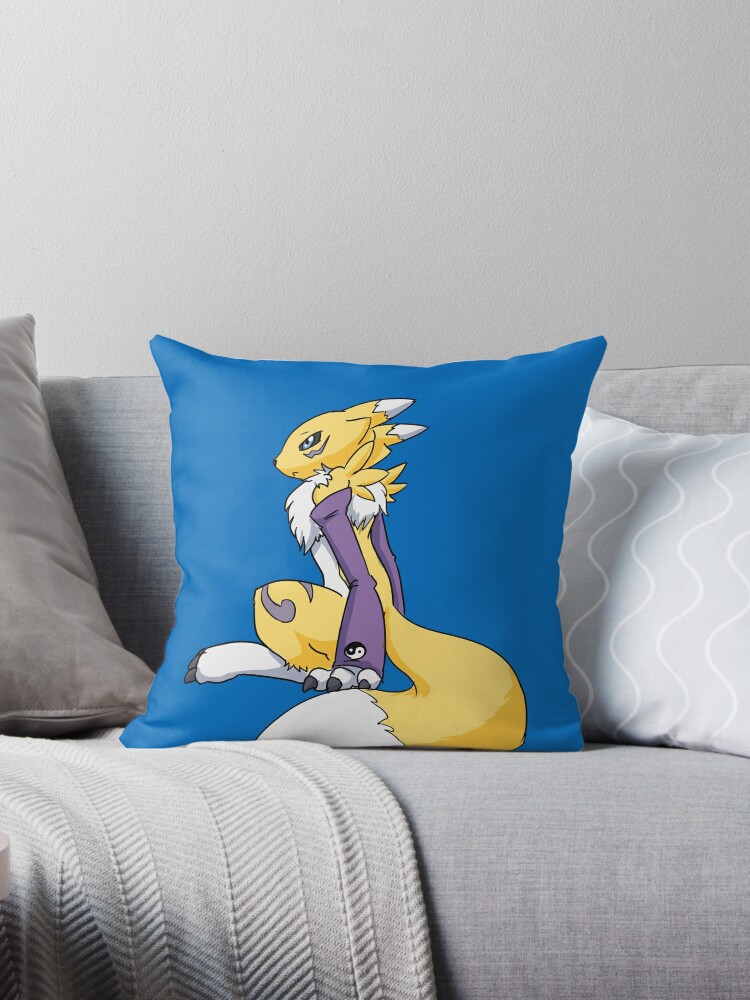 Renamon Throw Pillow By Jelecy Redbubble