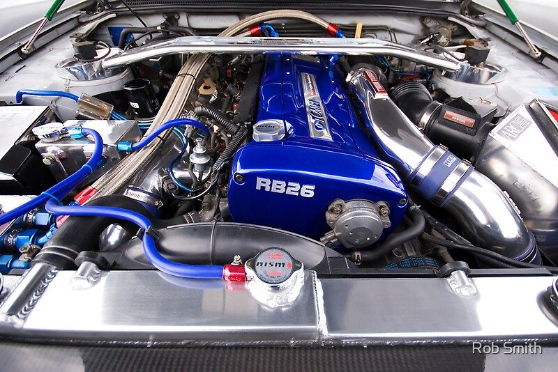 An immaculate engine bay from an R33 Nissan Skyline GT-R. 