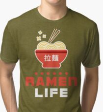 Ramen Life Kawaii Design Tri-blend T-Shirt