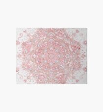 White snowflake rose mandala Art Board