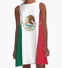 Mexican Flag A-Line Dress