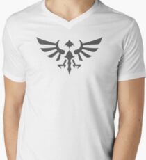 Hylian Crest (gray) Men's V-Neck T-Shirt