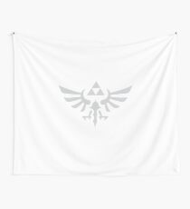 The Legend of Zelda Royal Crest (silver) Wall Tapestry