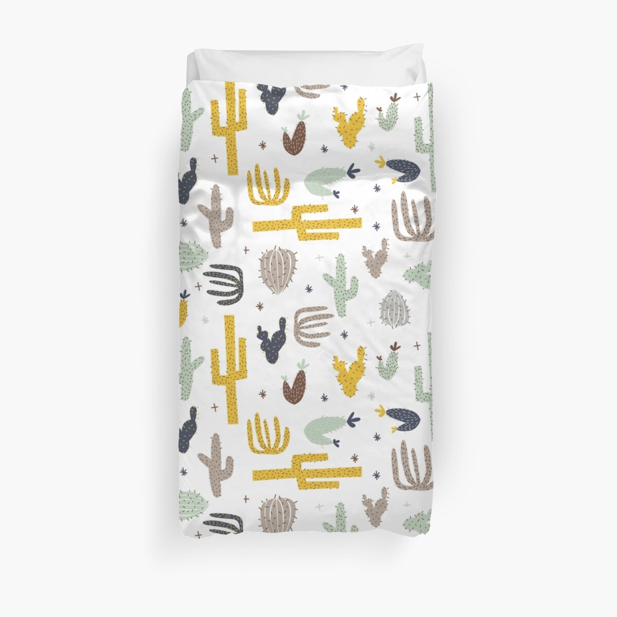 "cactus mustard navy" Duvet Covers by Laura Wright Redbubble