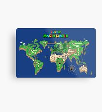 SMW Super Mario World Map Metal Print