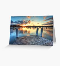 Point Frederick Gosford Australia sunset seascape Greeting Card