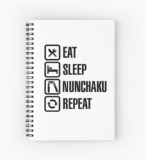 Eat Sleep Nunchaku Repeat Spiral Notebook