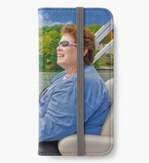 My Dog Coty Driving the Boat iPhone Wallet/Case/Skin