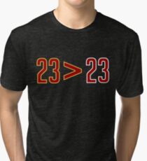 LeBron Greater Than Jordan (Black) Tri-blend T-Shirt