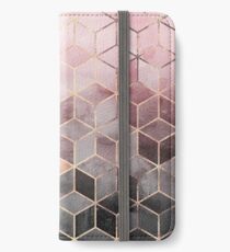 Pink And Grey Gradient Cubes iPhone Wallet/Case/Skin