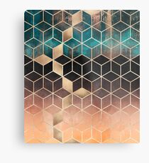 Ombre Traumwürfel Metallbild