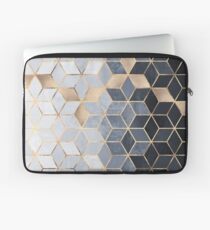 Soft Blue Gradient Cubes Laptop Sleeve