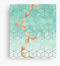 Soft Gradient Aquamarine Canvas Print