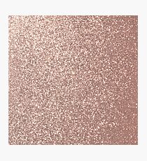 Pink Rose Gold Metallic Glitter Photographic Print