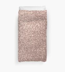 Pink Rose Gold Metallic Glitter Duvet Cover