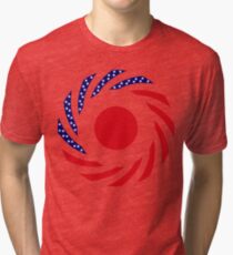 Japanese American Multinational Patriot Flag Series Tri-blend T-Shirt