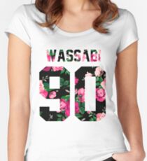 Alex Wassabi - Colored Flowers Women's Fitted Scoop T-Shirt