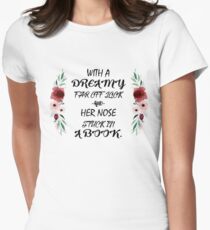 Bücherwurm Tailliertes T-Shirt für Frauen