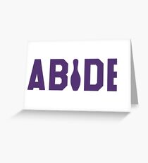 Abide - Purple Font Greeting Card