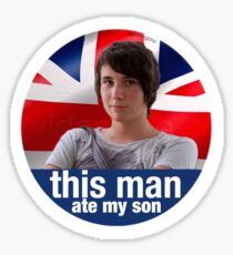 Dan Howell This Man Ate My Son Sticker
