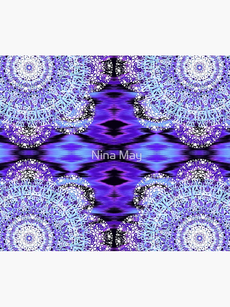 Violet Ikat Mandala by ninabmay