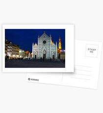 Blue Hour - Santa Croce Church, Florence, Italy Postcards