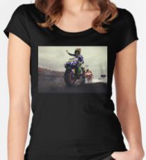 valentino rossi wallpaper Women's Fitted Scoop T-Shirt