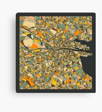 DUBLIN MAP Canvas Print